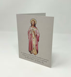 Catholic Mass offering folded Notecard. Catholic notecard. Saint Padre Pio Catholic mass notecard.