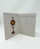 Catholic Mass offering folded Notecard. Catholic notecard. Saint Padre Pio Catholic mass notecard.