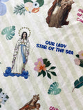 Marian blanket with Hail Mary Prayer Ultra soft throw Blanket. Hail Mary Prayer Blanket. 50 x 60" Catholic prayer Blanket. Baptism blanket