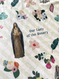 Marian blanket with Hail Mary Prayer Ultra soft throw Blanket. Hail Mary Prayer Blanket. 50 x 60" Catholic prayer Blanket. Baptism blanket