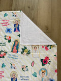 Catholic Marian Ultra soft throw Blanket. Catholic Marian Prayer Blanket. 50 x 60" Catholic Mary Blanket. Baptism Gift. Catholic